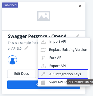 API Integration Keys