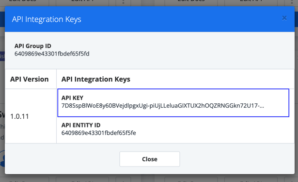API Integration Keys