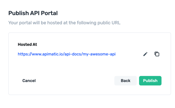 Publish API Portal