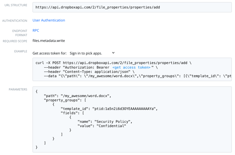 dropbox user authentication